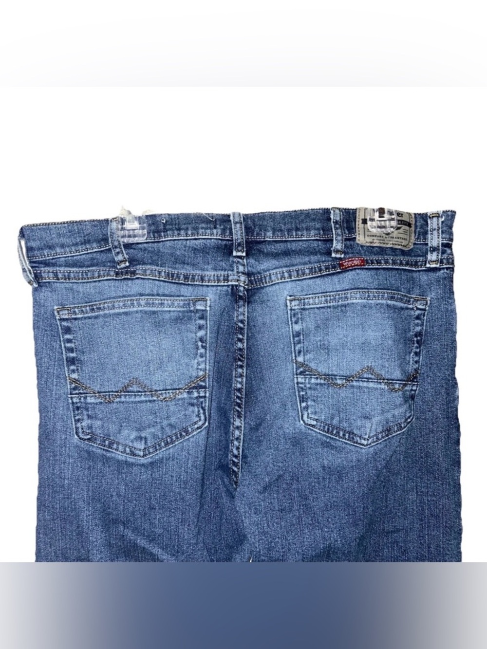 Men’s Wrangler Five Star Premium Slim Straight Blue Jeans Western Denim 36x30 - Picture 5 of 14